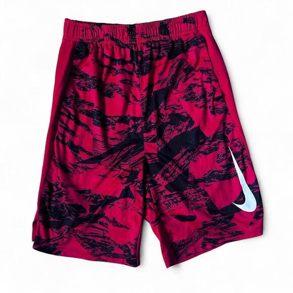 Nike Dri Fit Red and Black Xl Boys Shorts EUC pockets - Picture 1 of 3